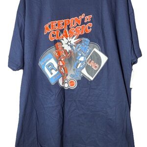 Mattel Navy Blue "Keepin' It Classic" Graphic Tee with Red & Blue Accents 3XL